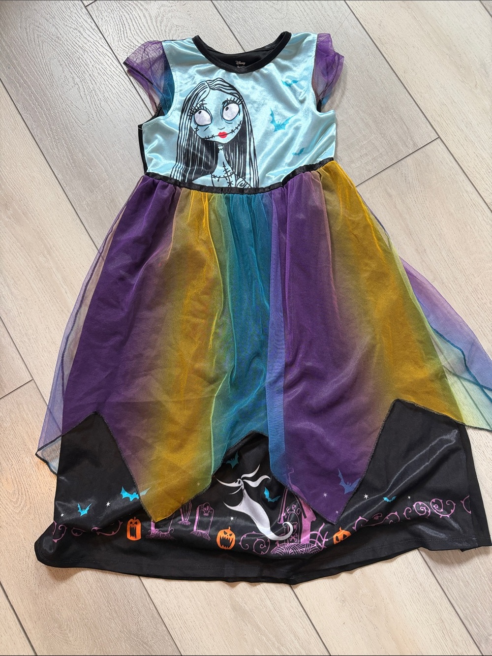 Disney Sally Multi-Color Tulle Nightgown in Girls 8